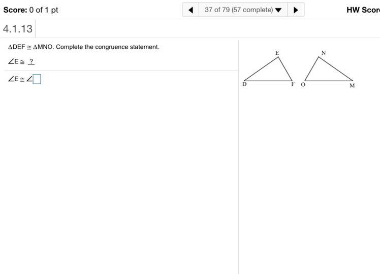 . Complete the congruence statement.-example-1