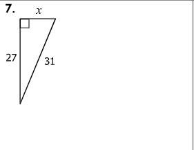 Find the missing side. Round to the nearest tenth when necessary.-example-1