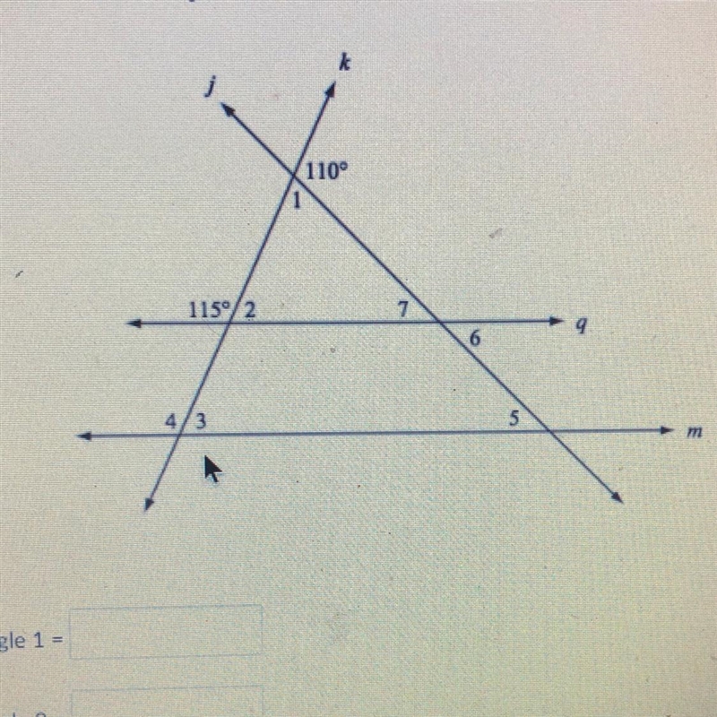 Find the measure of angles 1-7(please help)-example-1