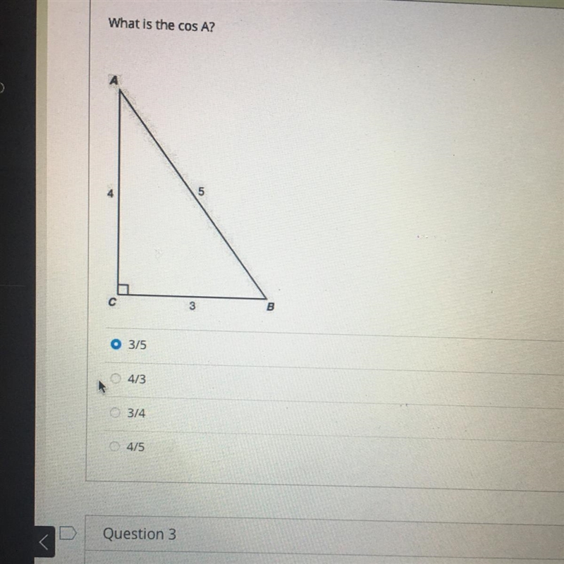 What is the cos A? ....-example-1