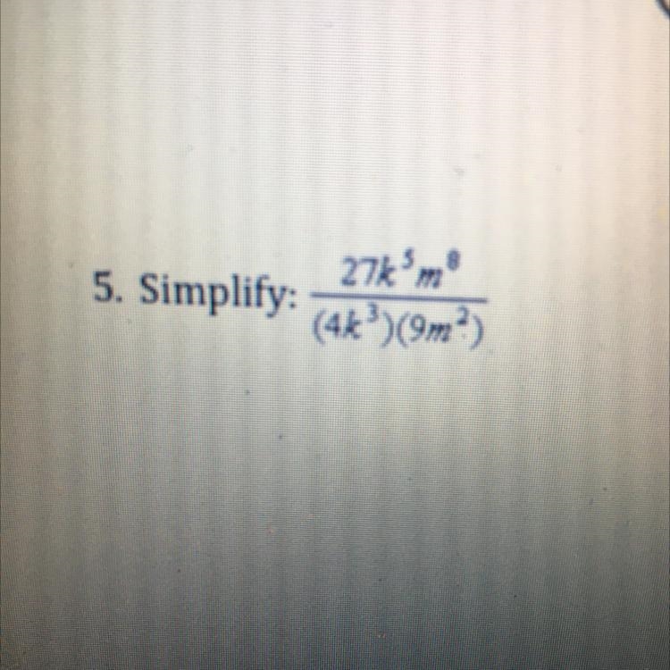 5. Simplify the problem in the picture.-example-1