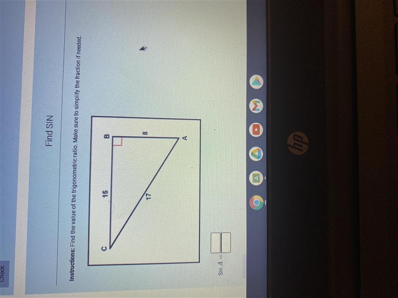 Find COS Instructions: Find the value of the trigonometric ratio. Make sure to simplify-example-1