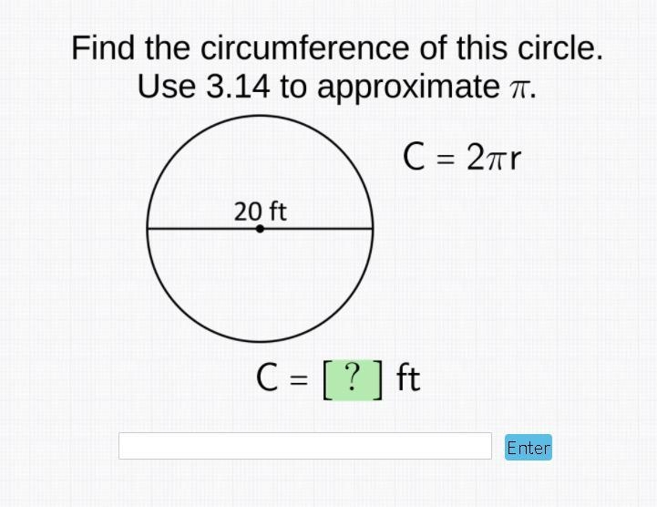 Find the circumference of this circle-example-1