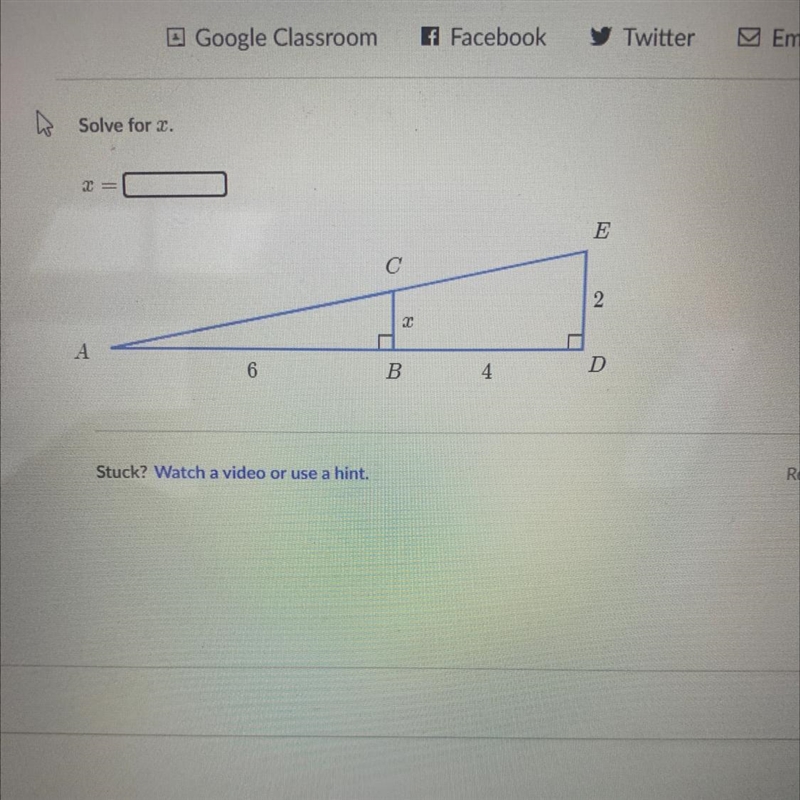 Need help solving for x, look at image above-example-1