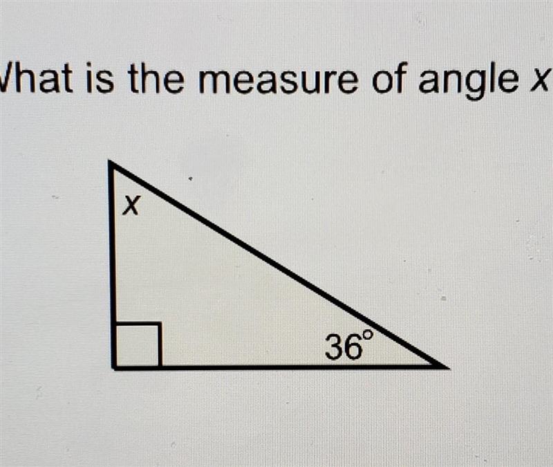 PLEASE HELP!! What is the measure of angle x? ​-example-1