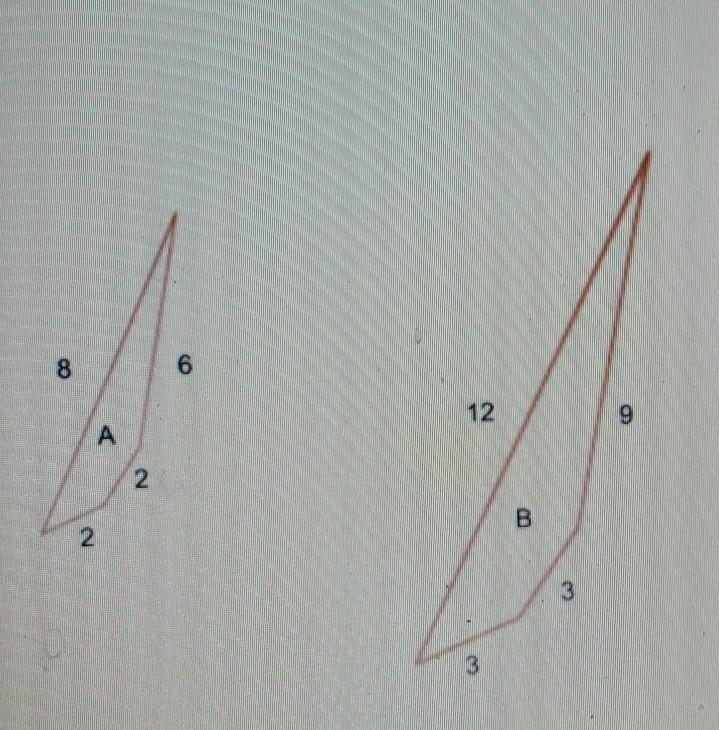 What scale factor is applied to shape b to make shape a? I need help asap please ​-example-1