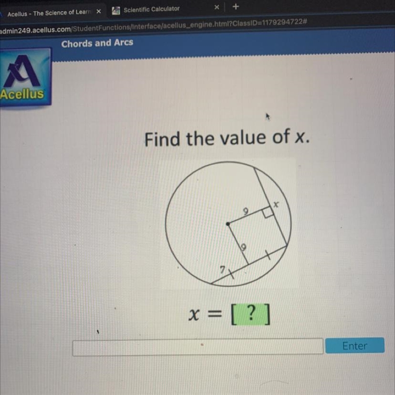 Find the value of x. x = [?]-example-1