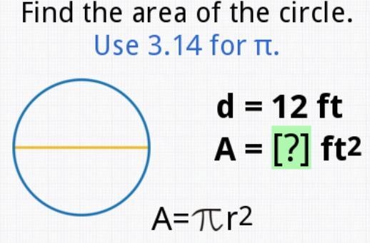 Find the area of this circle-example-1