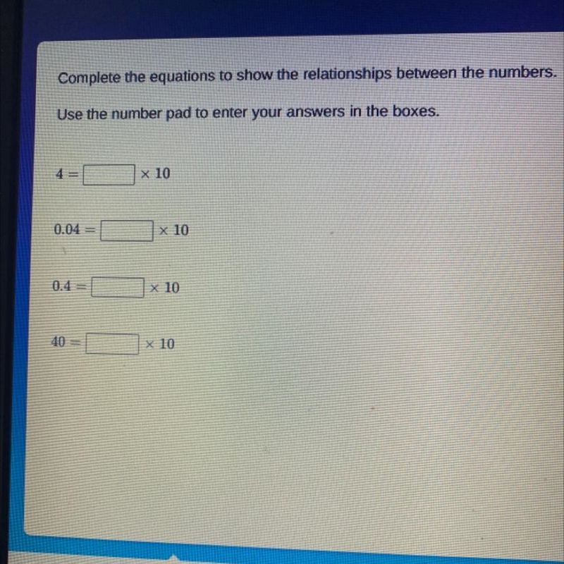 Use the number pad to enter the answers in the boxes.-example-1