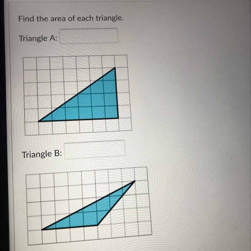 Find the area of each triangle?￼-example-1