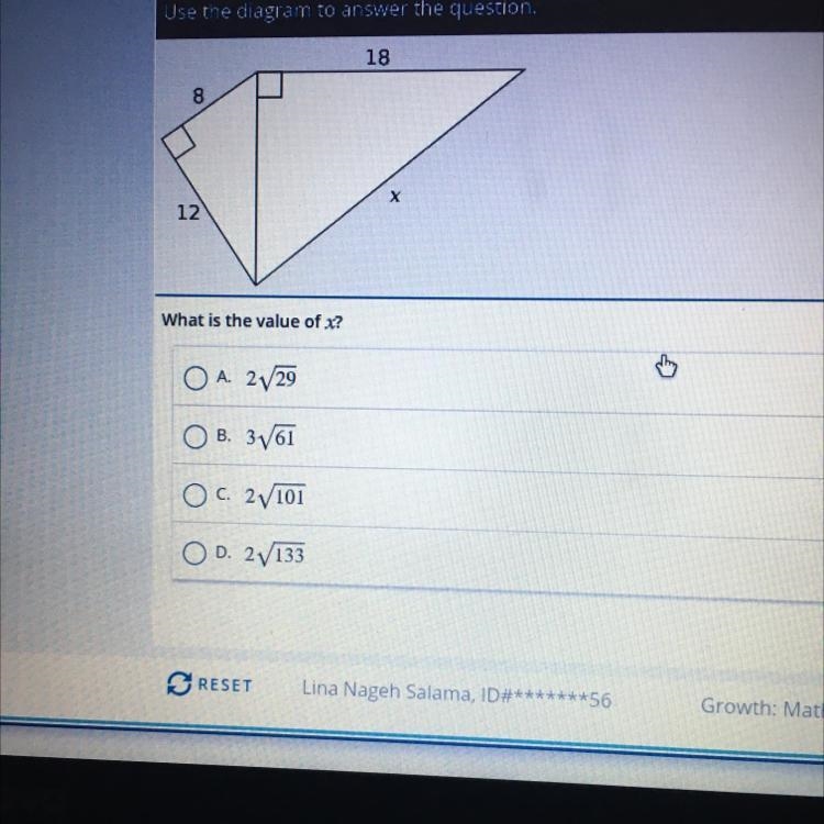 18 8 X 12 What is the value of x?-example-1