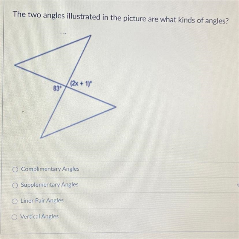 The two angles illustrated in the picture are what kinds of angles? 6 Minutes, 6 Seconds-example-1