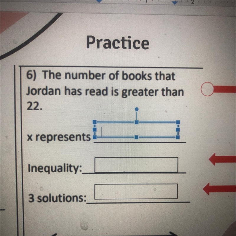 The number of books that Jordan has read is greater than 22. HELP PLSS-example-1