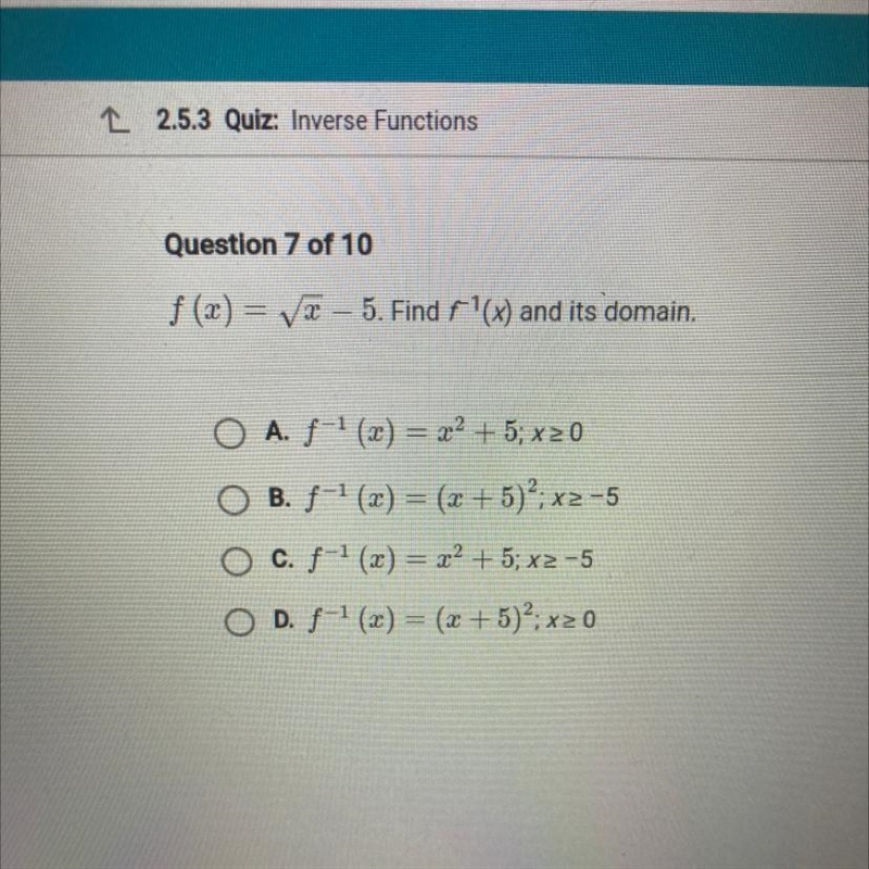 F (x) = x - 5. Find f'(x) and its domain.-example-1