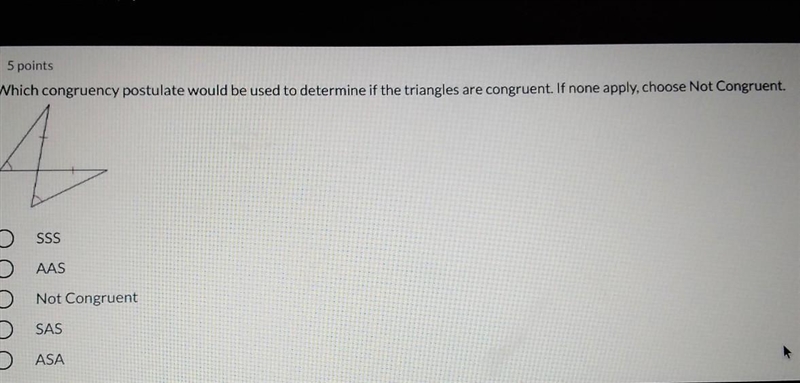 PLEASE I NEED HELP SSS AAS NOT CONGRUENT SAS ASA​-example-1