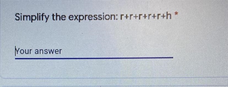 Simplify the expression: r+r+r+r+r+h-example-1