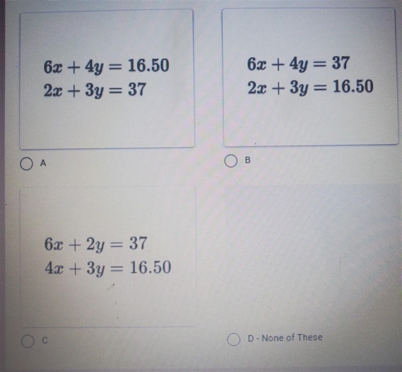 the price of 6 slices of pizza and 4 drinks is $37.00. The price of 2 slices of pizza-example-1