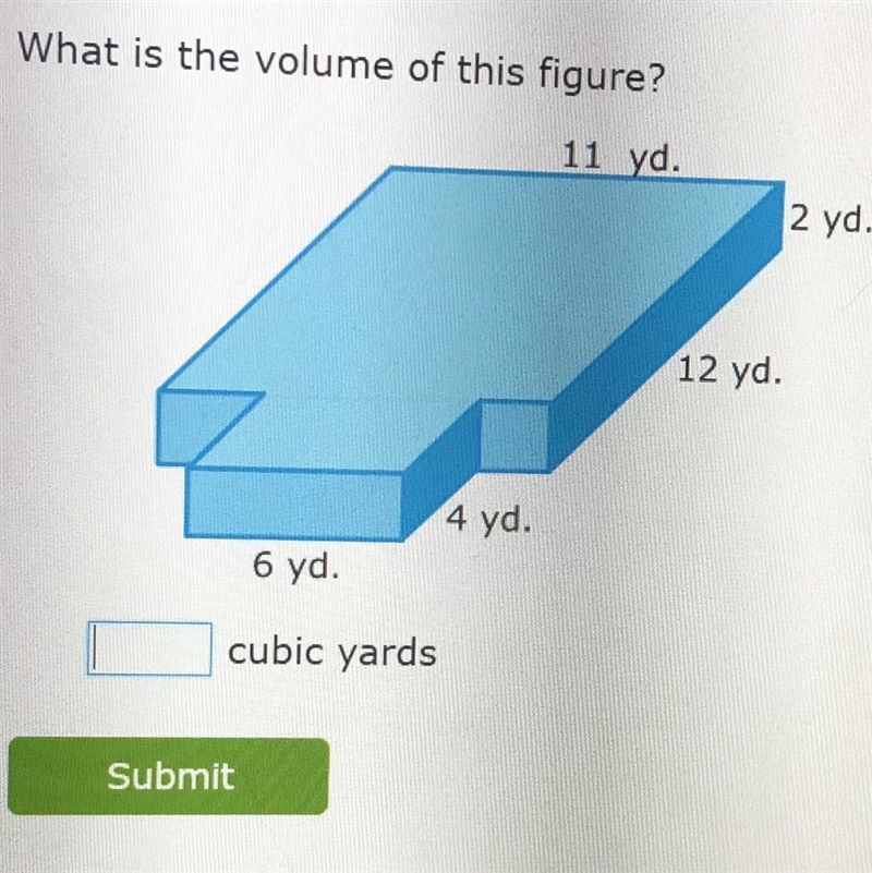 What is the volume of this figure need help asap!!!-example-1