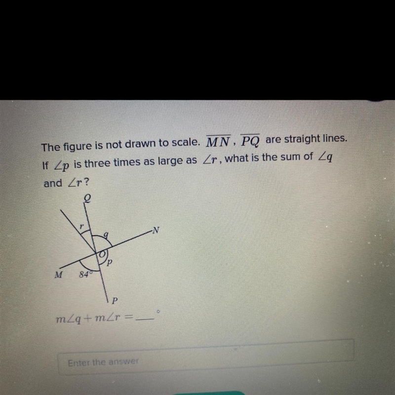 What is the sum of q + r ?-example-1