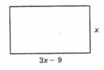 Referring to the figure, find the value of x for the given rectangle shown with a-example-1