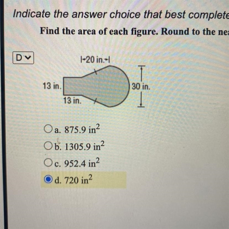 Find the area of each figure. Round to the nearest tenth if necessary-example-1