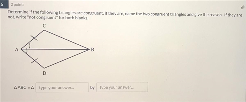 Name the two congruent triangles-example-1