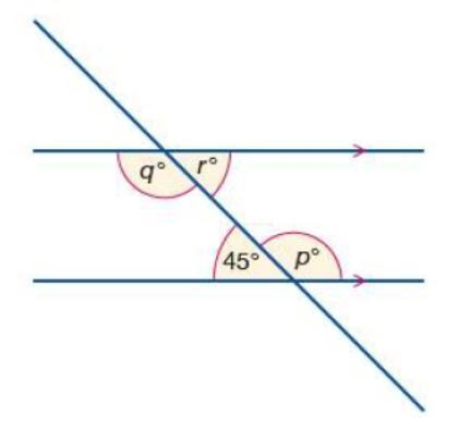 For the diagram below ,The Value of q , r is-example-1