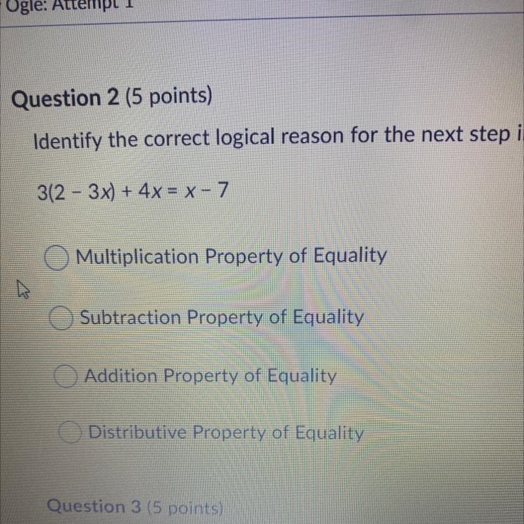 Identify the correct logical reason for the next step in solving this equation-example-1