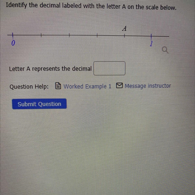 Letter A represents the decimal-example-1