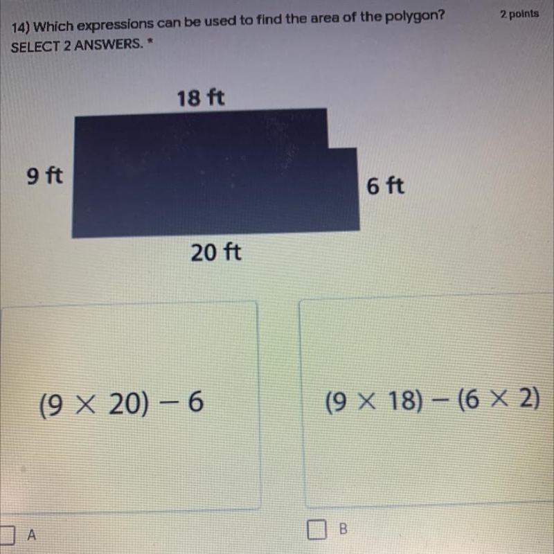 Look at pic 10 pts will mark brainilest C: ( 9 x 18) + (6 x 2) D: (20 x 6) + (18 x-example-1