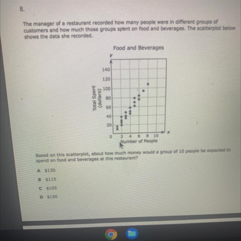 The manager of a restaurant recorded how many people are in different groups of customers-example-1