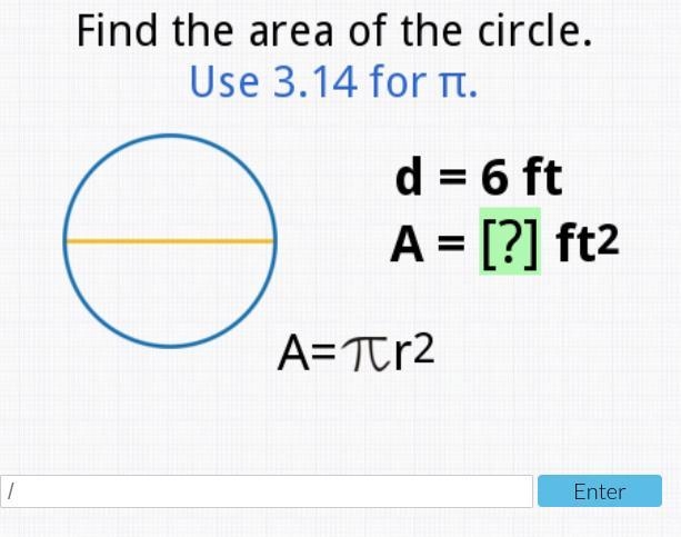 Find the area of this circle-example-1