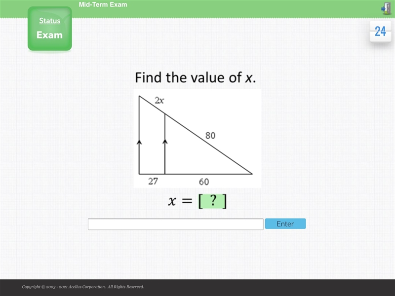 Find the value of x Please help-example-1