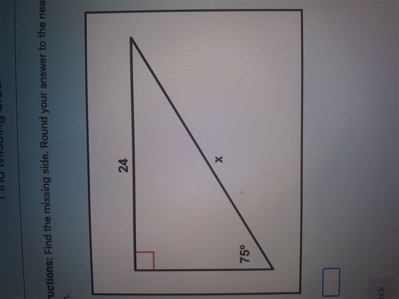 Find the missing side. Round your answer to the nearest tenth-example-1