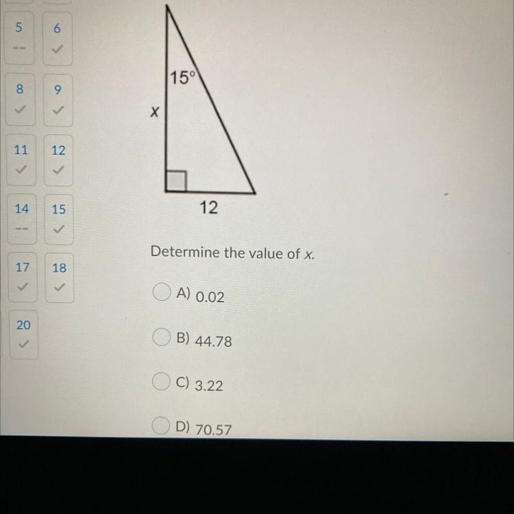 Determine the value of x.-example-1