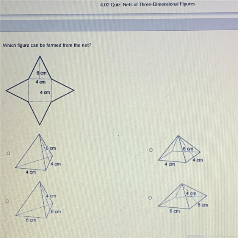 Which figure can be formed from the net?-example-1