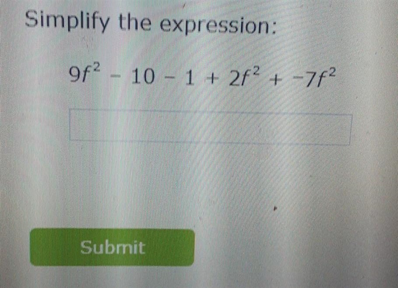 Simplify the expression: 9f2 - 10 - 1 + 2/2 + -772​-example-1