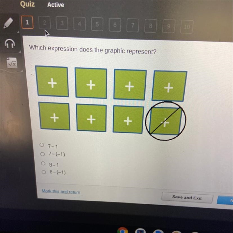 Which expression does the graphic represent?-example-1