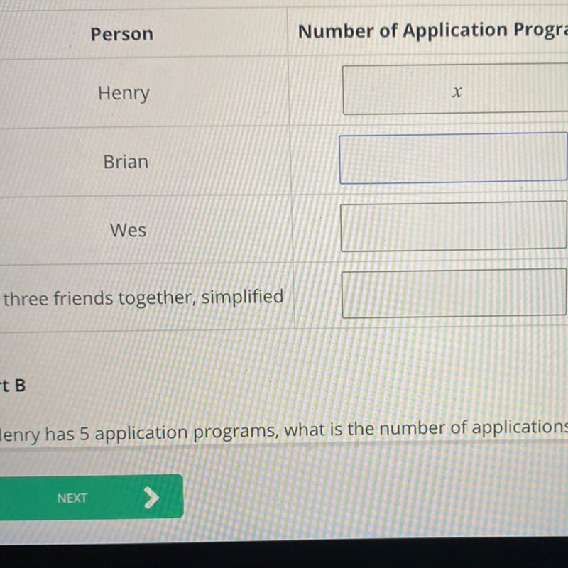 Three friends have their own cell phones, Brian has 4 more application programs on-example-1