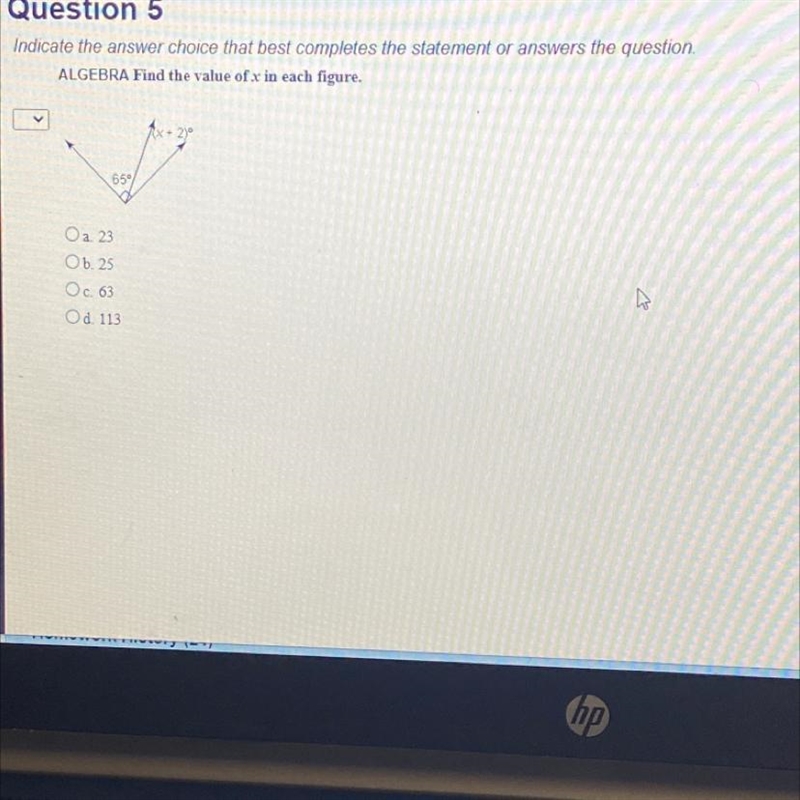 Algebra find the value of x in each figure .-example-1