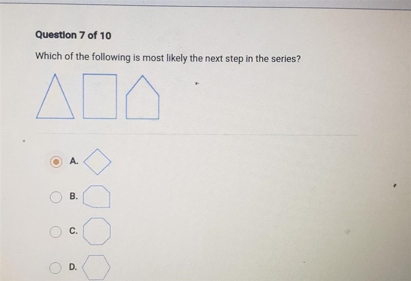 Question 7 of 10 Which of the following is most likely the next step in the series-example-1