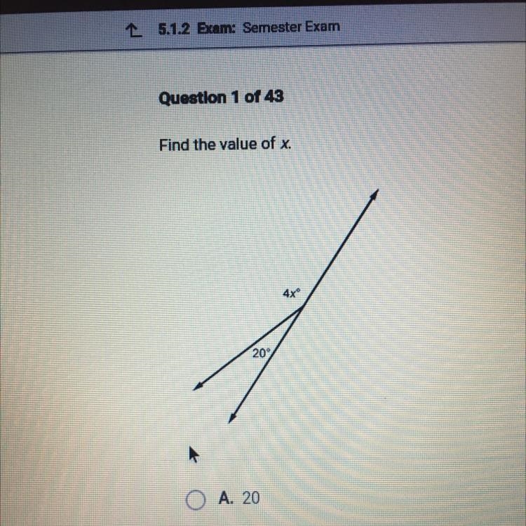 A. 20 b. 5 c. 40 d. 45-example-1