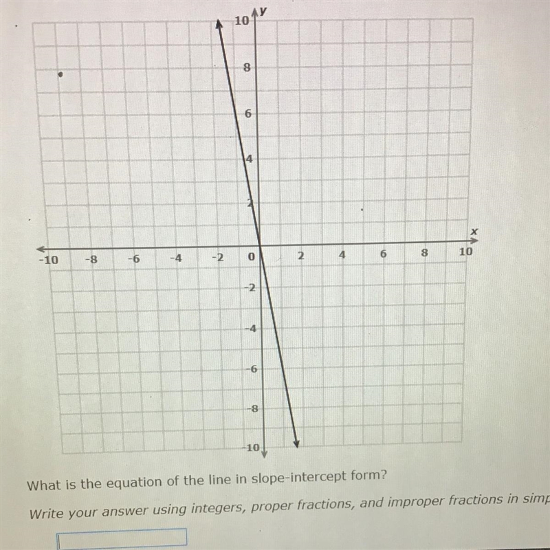 WHAT IS THE EQUATION OF THE LINE IN SLOPE INTERCEPT FORM ?-example-1