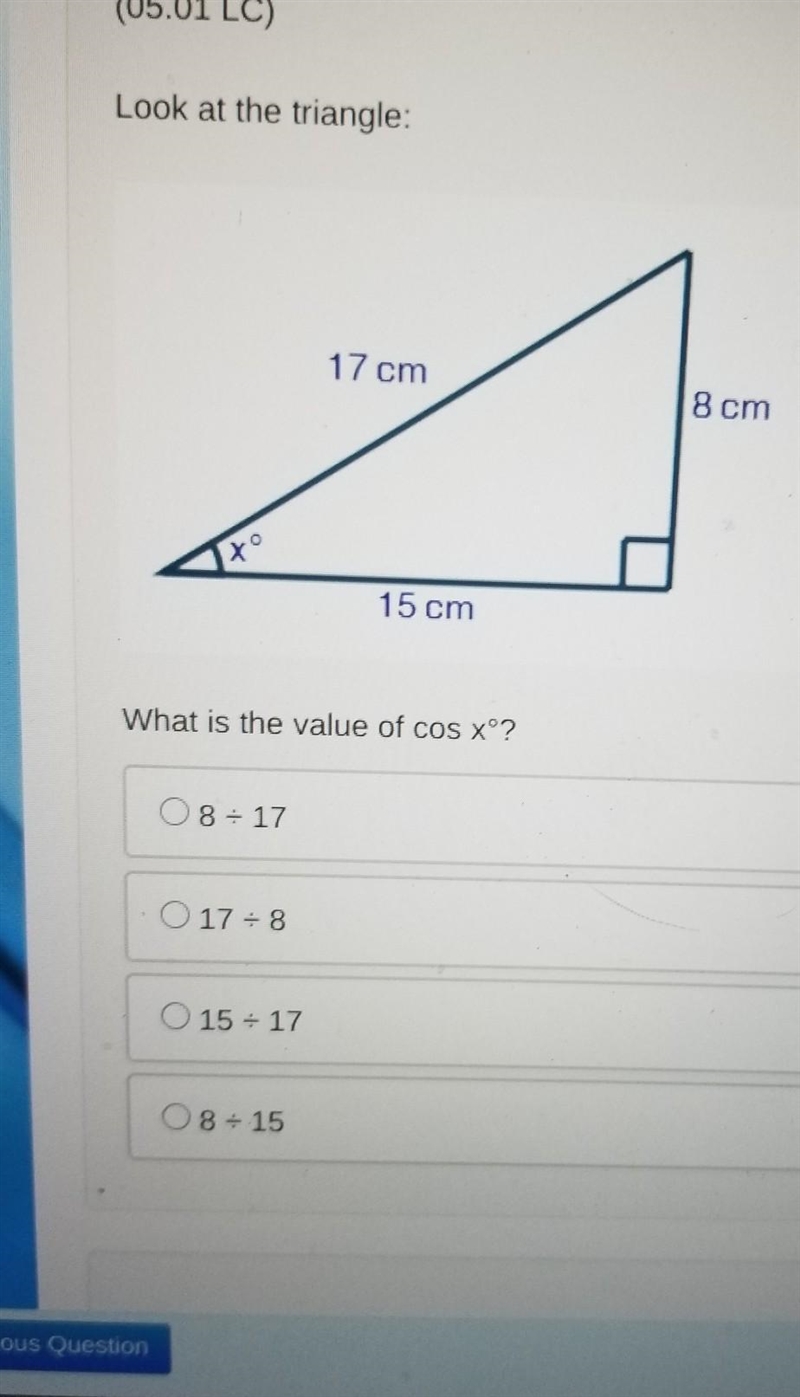 What is the value of cos x°​-example-1