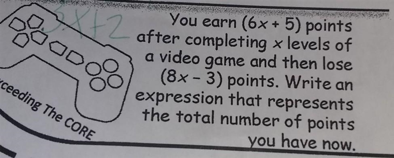 Please help homework. ignore the green that's just pre algebra above ​-example-1