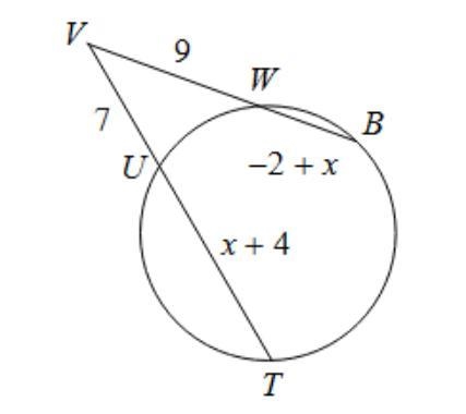 Find the measure of TU A. 8 B. 12 C. 14 D. 11-example-1