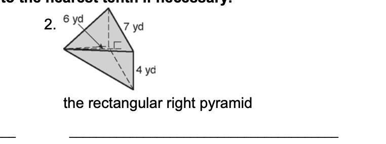 Find the volume of the pyramid. Round to the nearest tenth if necessary.-example-1