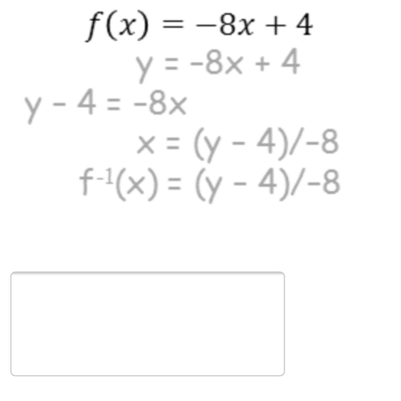 I want to find the inverse for the following function, but I think there is a mistake-example-1