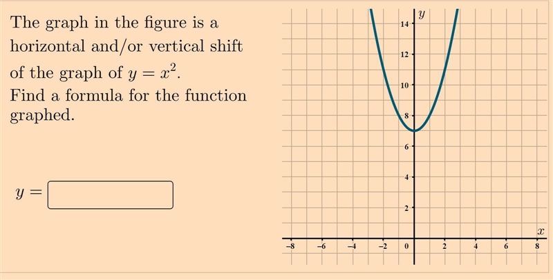 Pls help. Just need the formula to enter into the "y=" slot. Thank you :)-example-1