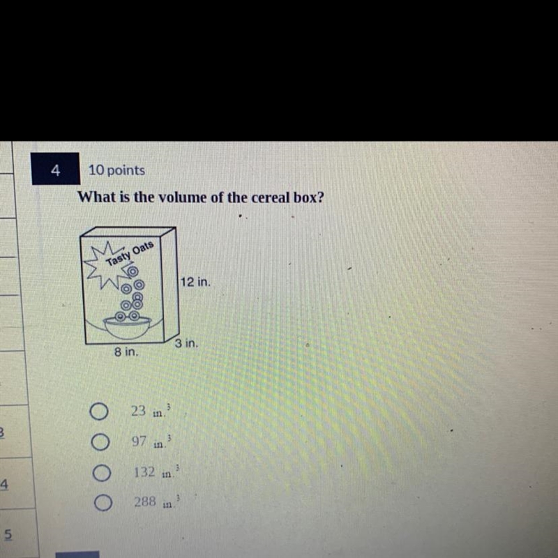 What is the volume of this cereal box-example-1